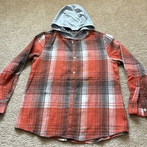 Child’s flannel hooded shirt